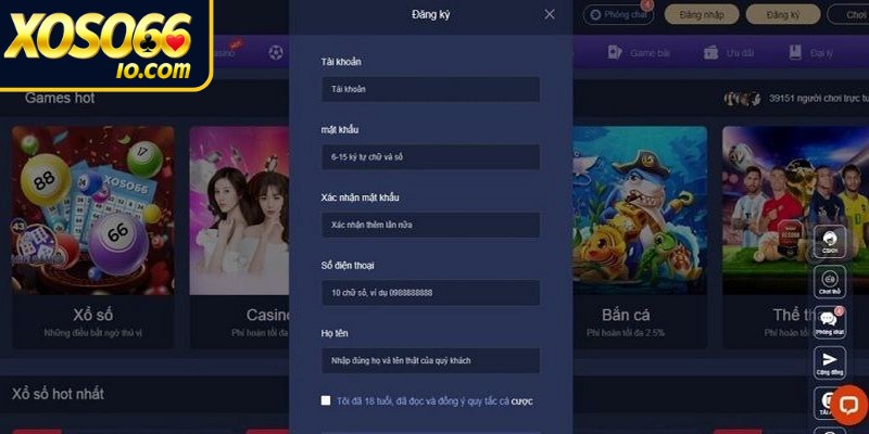 Chi tiết các bước đăng ký XOSO66 nhanh chóng, chính xác cho bet thủ